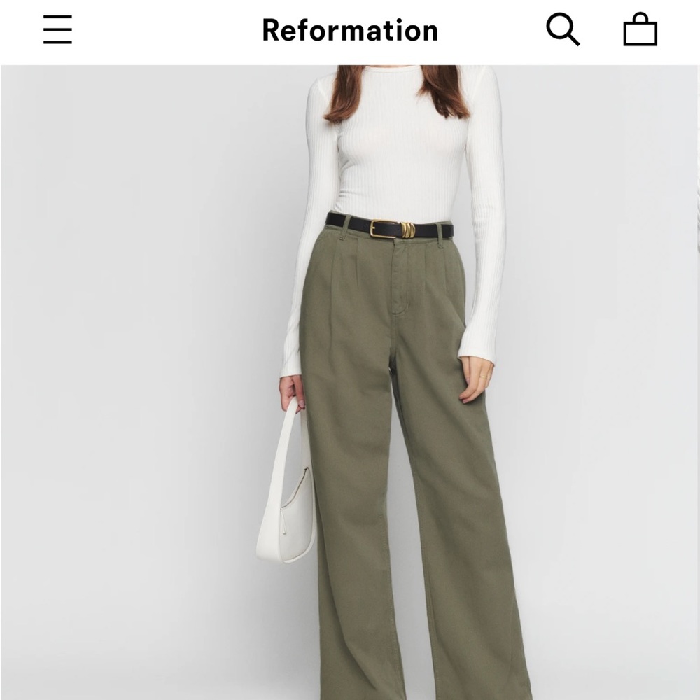 Montauk Pleated High Rise Twill Pants NWT Size 29